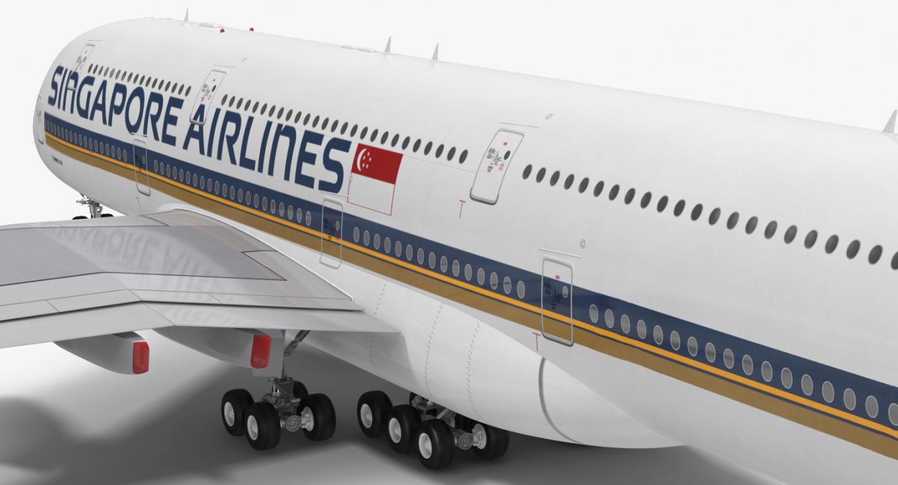 3D model Airbus A380-1000 Singapore Airlines