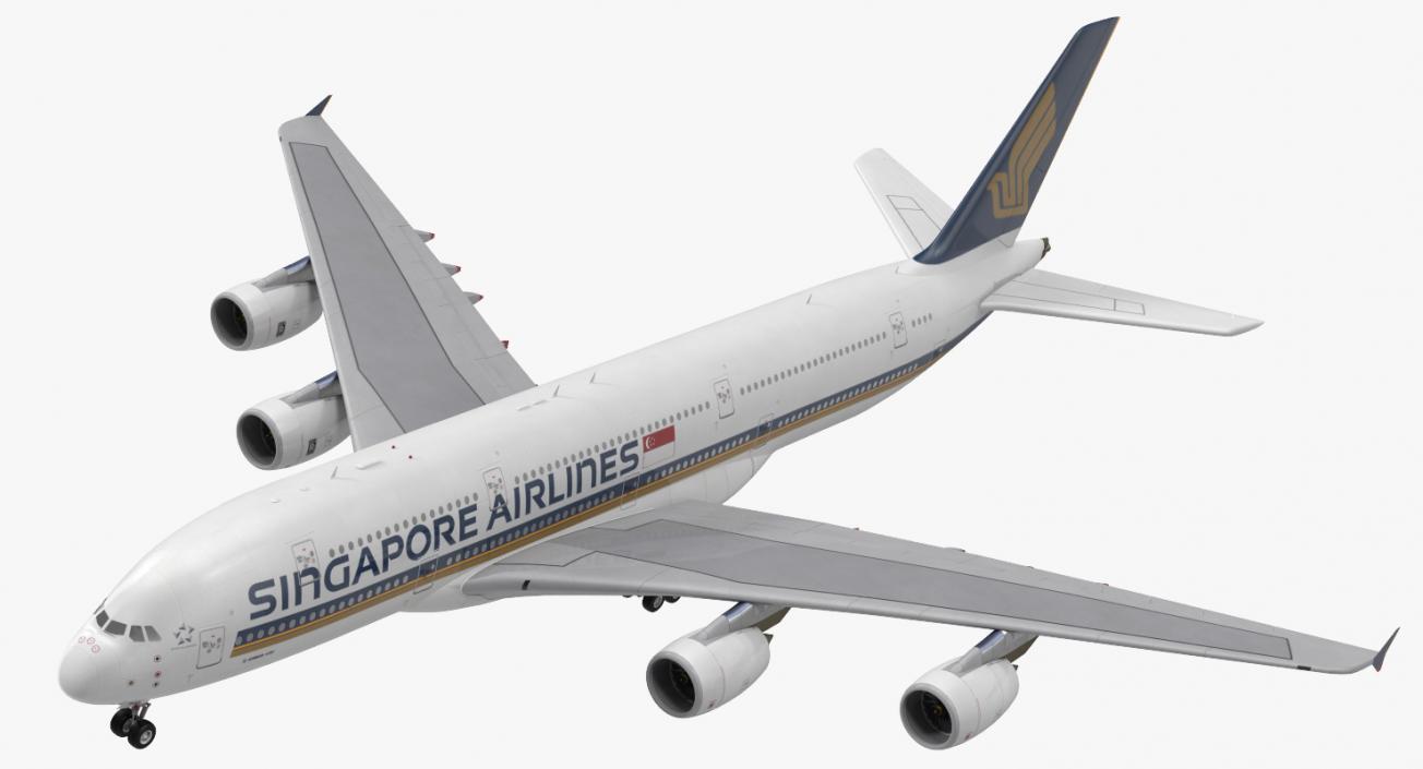 3D model Airbus A380-1000 Singapore Airlines