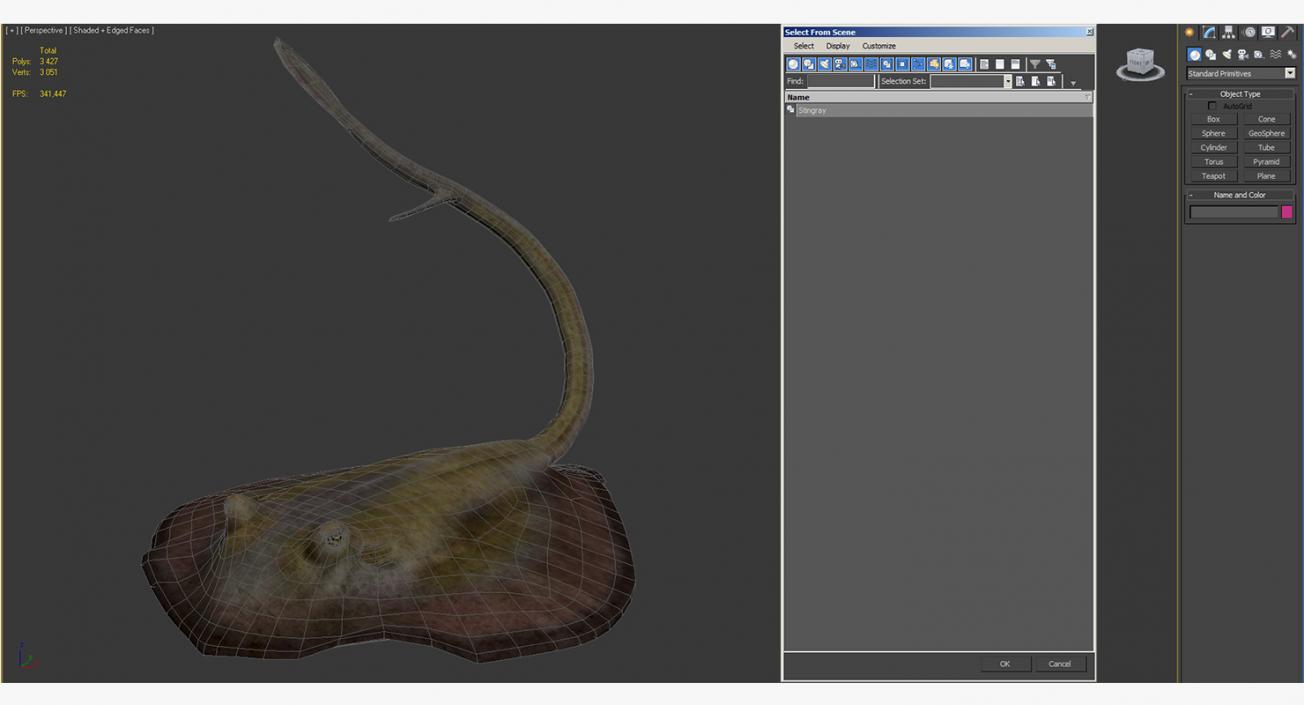 3D model Stingray Pose 2