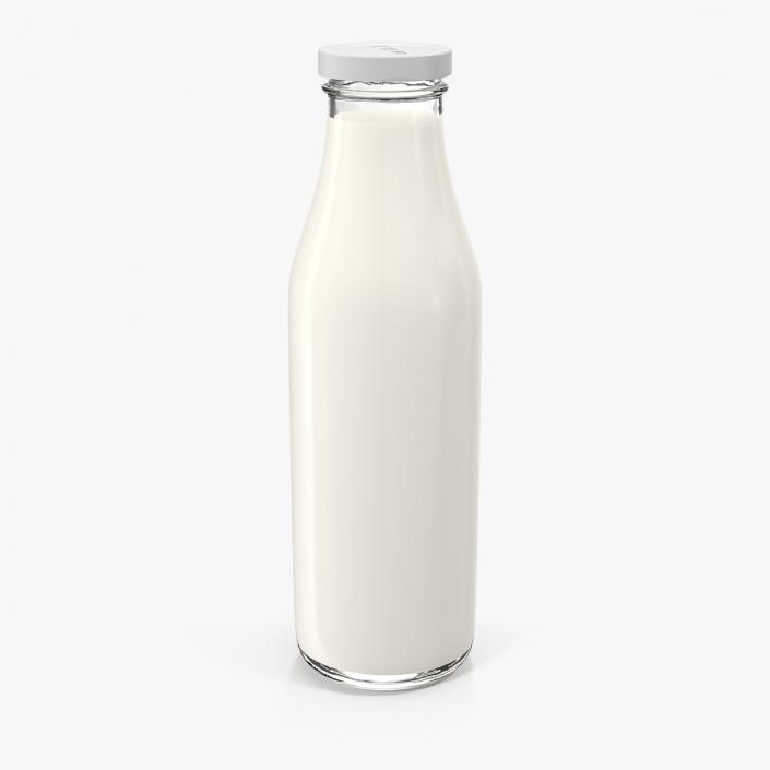 Milk Half Gallon Glass Bottle 3D model