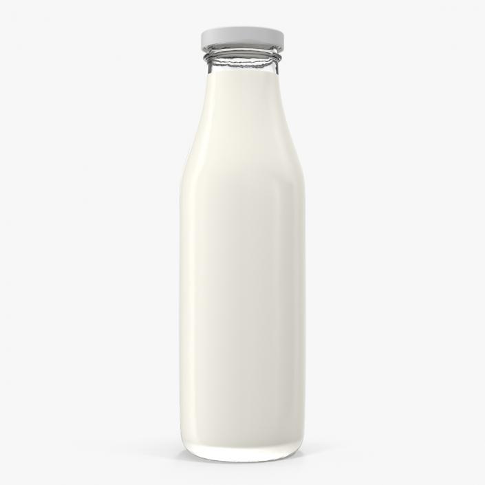 Milk Half Gallon Glass Bottle 3D model