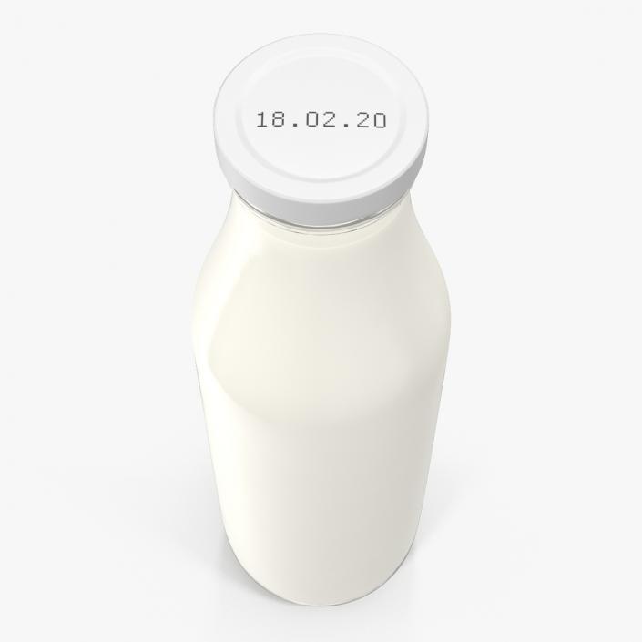 Milk Half Gallon Glass Bottle 3D model