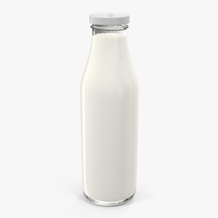 Milk Half Gallon Glass Bottle 3D model