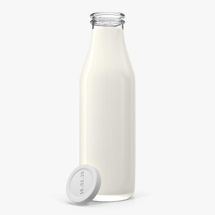 Milk Half Gallon Glass Bottle 3D model