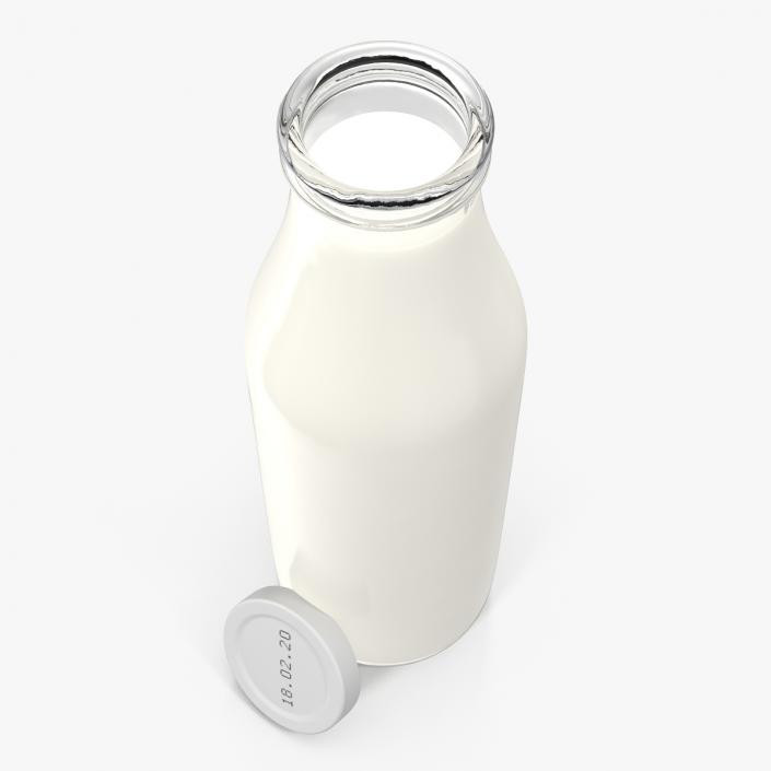 Milk Half Gallon Glass Bottle 3D model