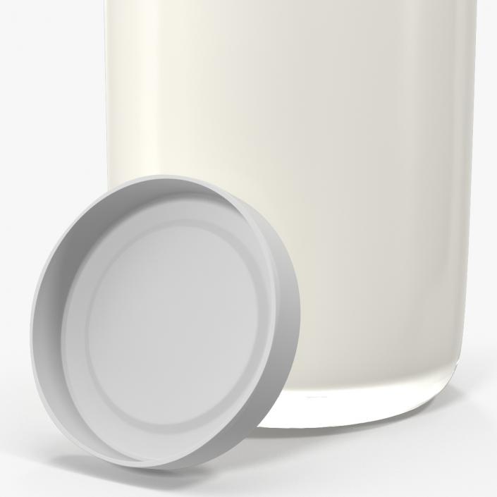 Milk Half Gallon Glass Bottle 3D model