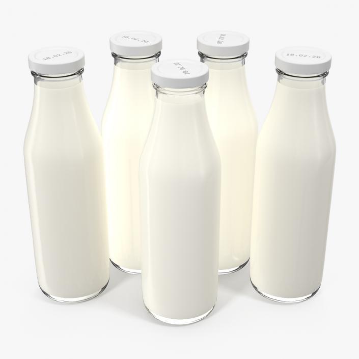 Milk Half Gallon Glass Bottle 3D model