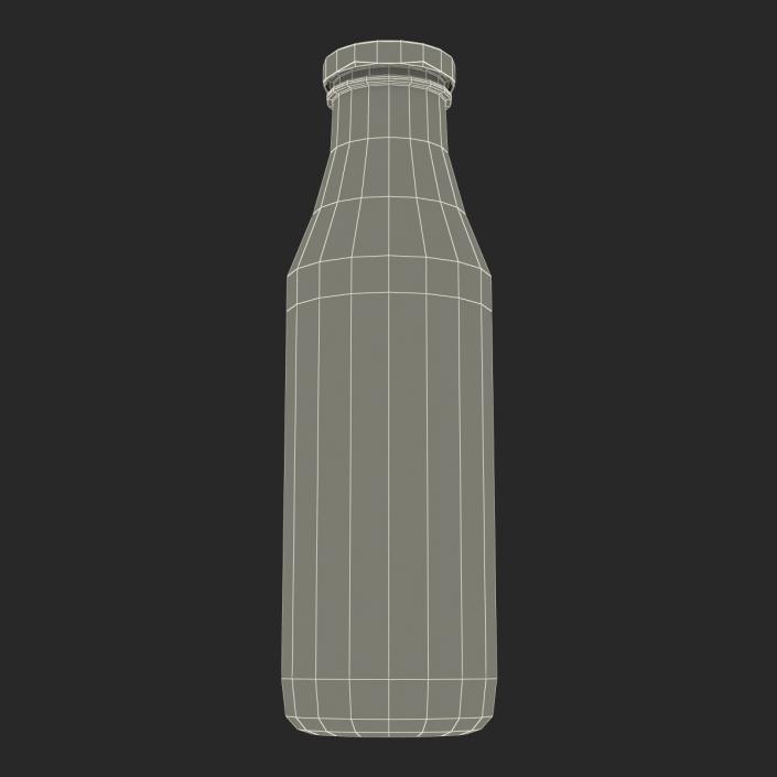 Milk Half Gallon Glass Bottle 3D model