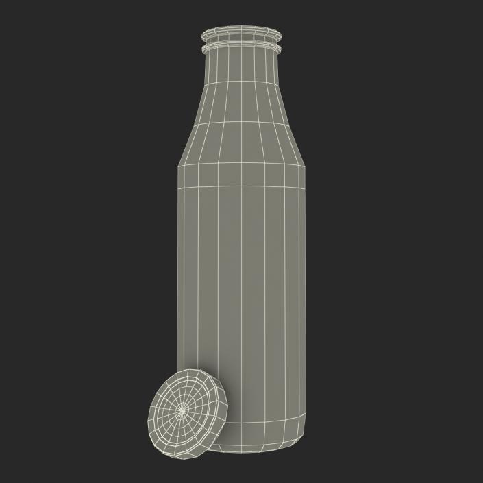 Milk Half Gallon Glass Bottle 3D model