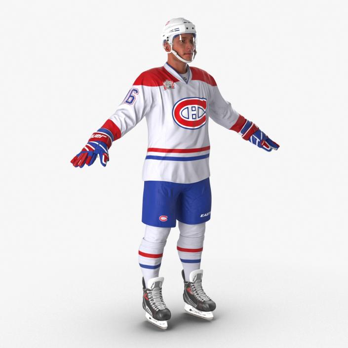 Hockey Player Montreal Canadiens Rigged 3D model