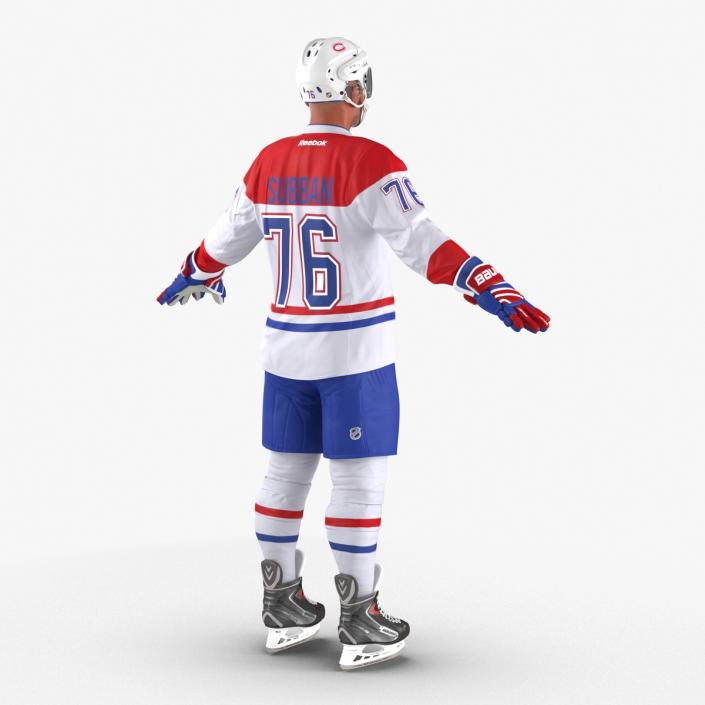 Hockey Player Montreal Canadiens Rigged 3D model