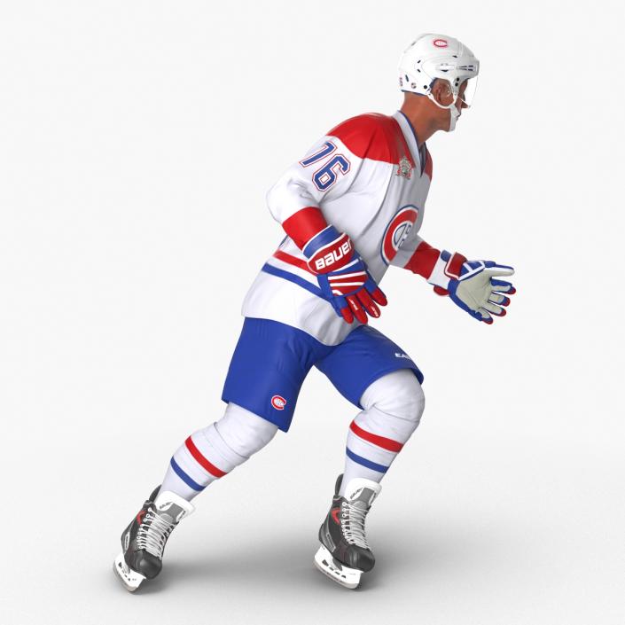 Hockey Player Montreal Canadiens Rigged 3D model