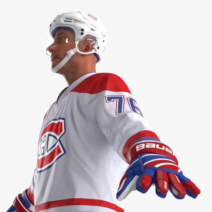 Hockey Player Montreal Canadiens Rigged 3D model