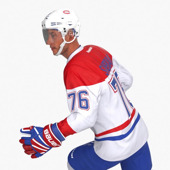 Hockey Player Montreal Canadiens Rigged 3D model