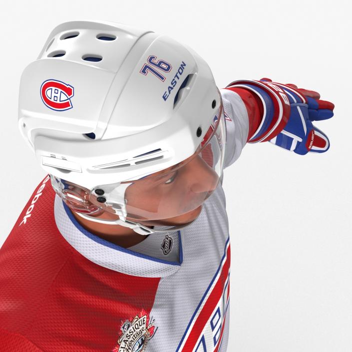 Hockey Player Montreal Canadiens Rigged 3D model