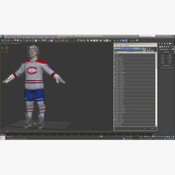 Hockey Player Montreal Canadiens Rigged 3D model