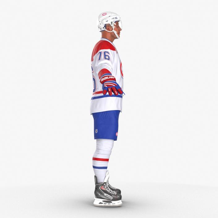 Hockey Player Montreal Canadiens Rigged 3D model