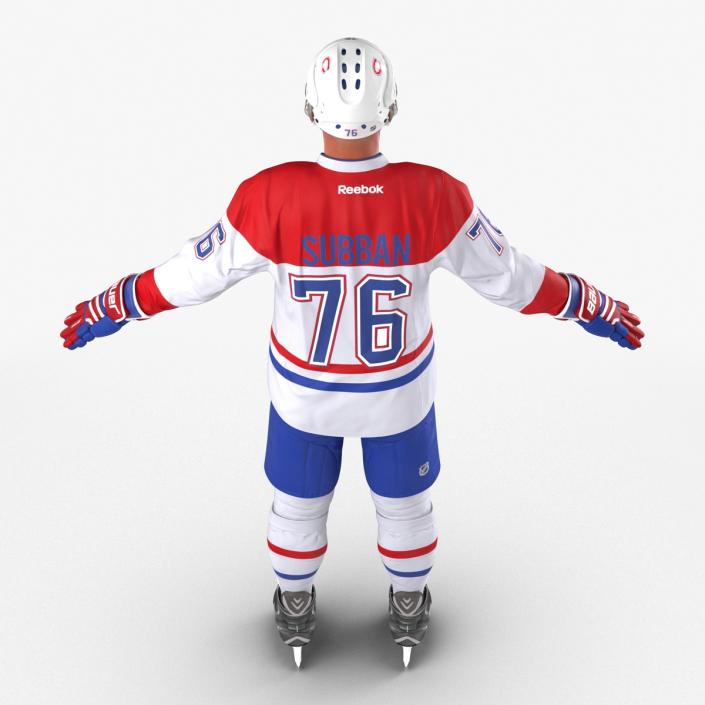 Hockey Player Montreal Canadiens Rigged 3D model