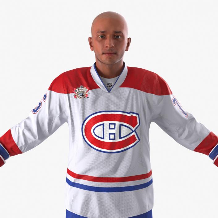 Hockey Player Montreal Canadiens Rigged 3D model