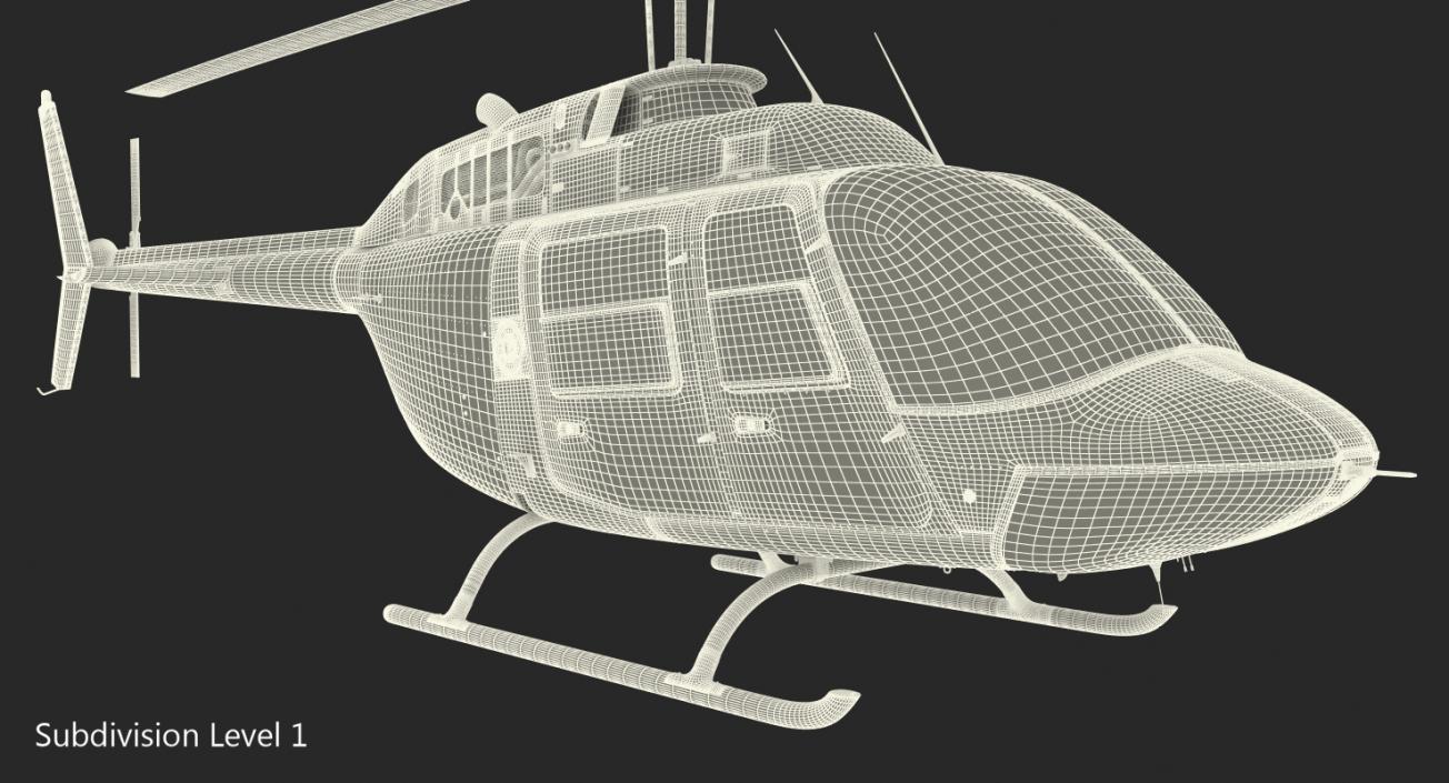 3D model Bell 206 JetRanger Rigged