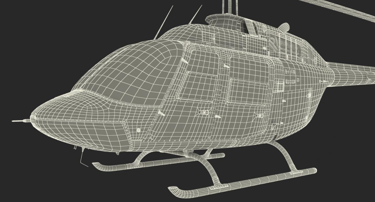 3D model Bell 206 JetRanger Rigged