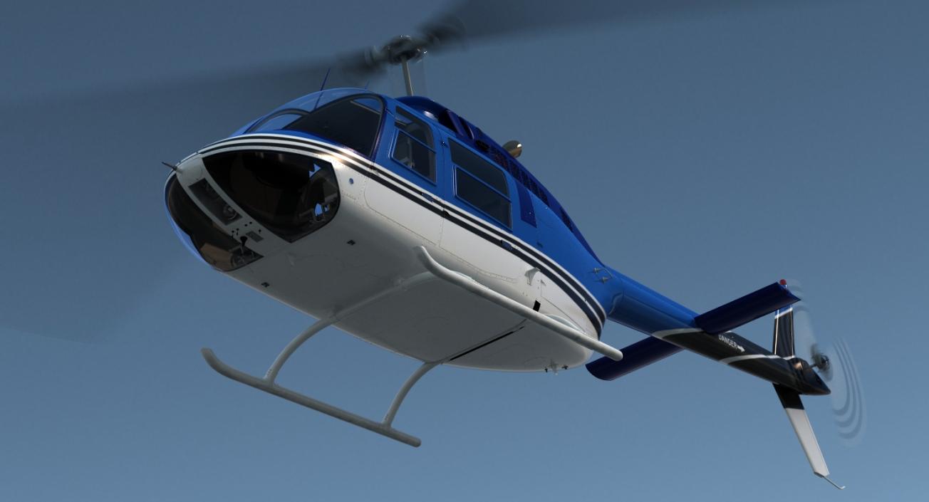 3D Bell 206 JetRanger model