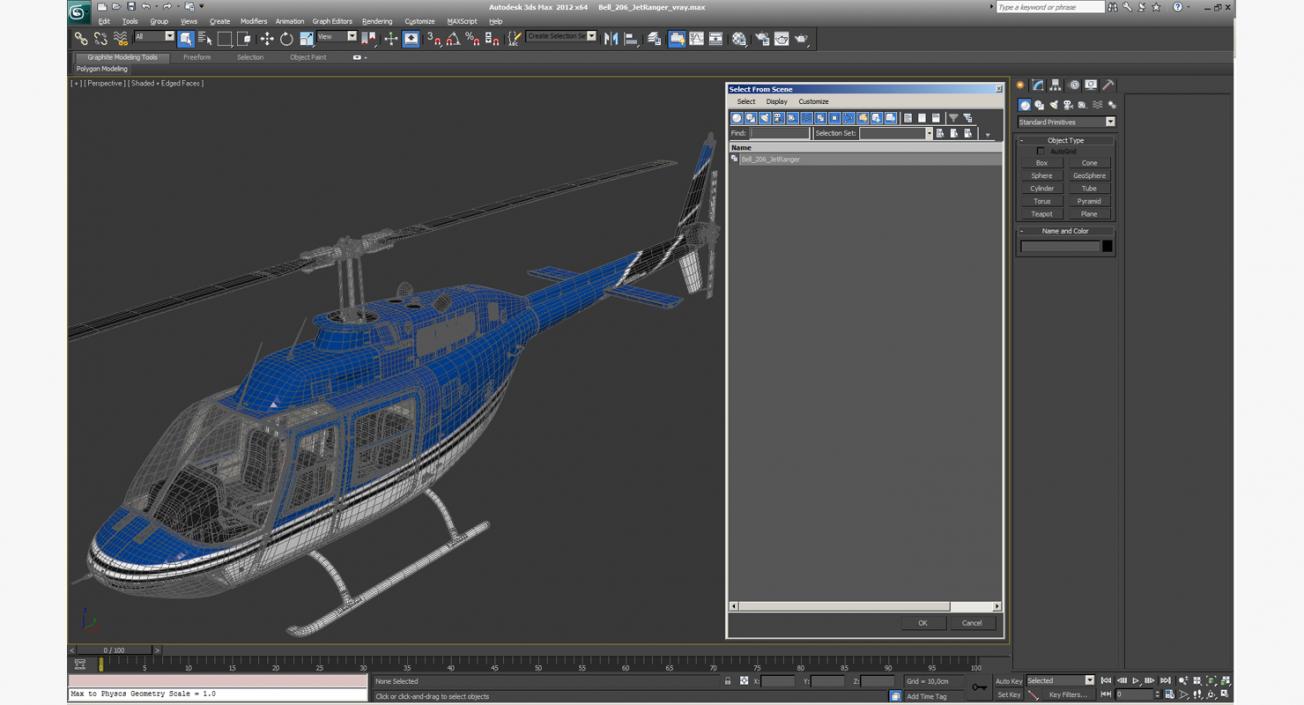 3D Bell 206 JetRanger model