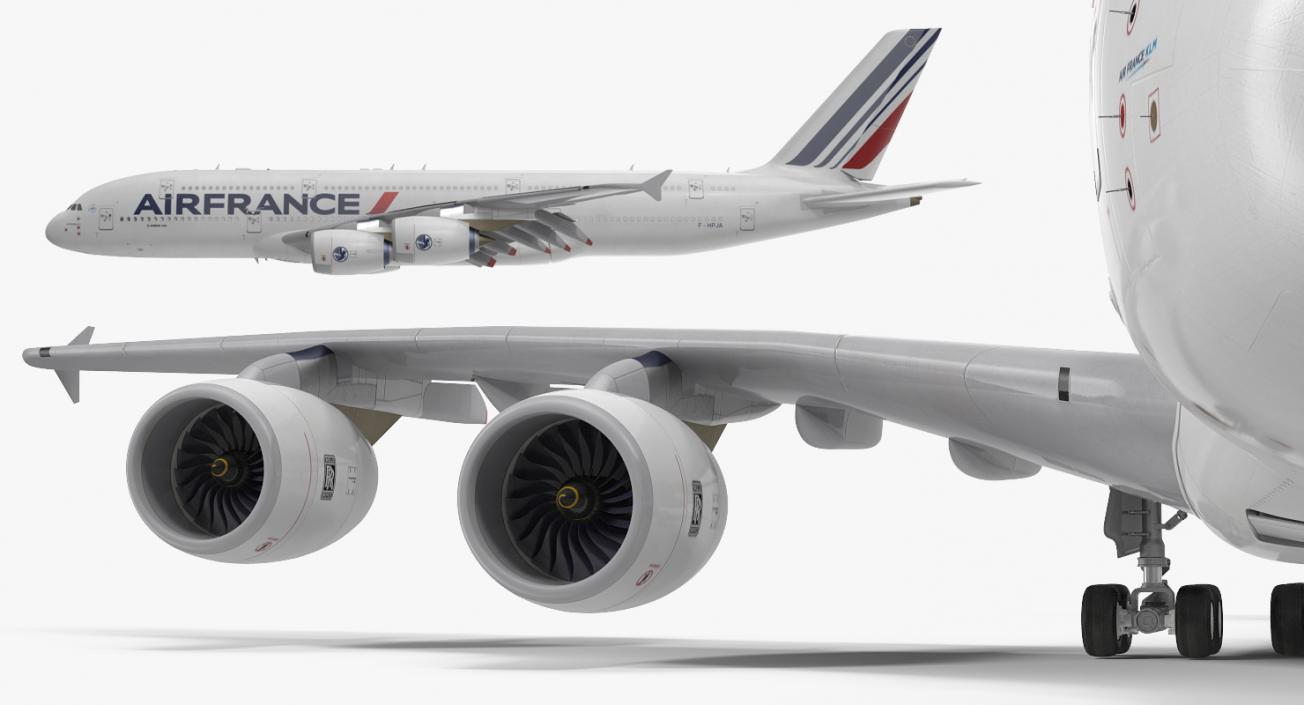 Airbus A380-1000 Air France Rigged 3D model