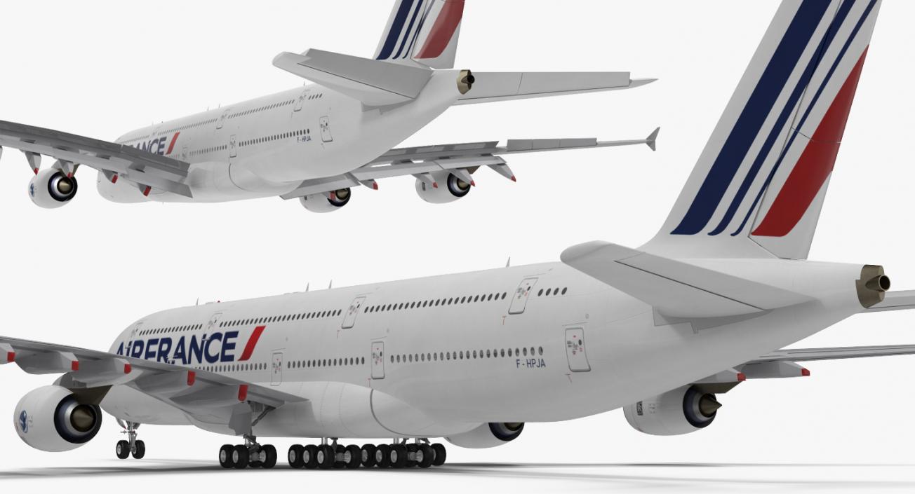 Airbus A380-1000 Air France Rigged 3D model