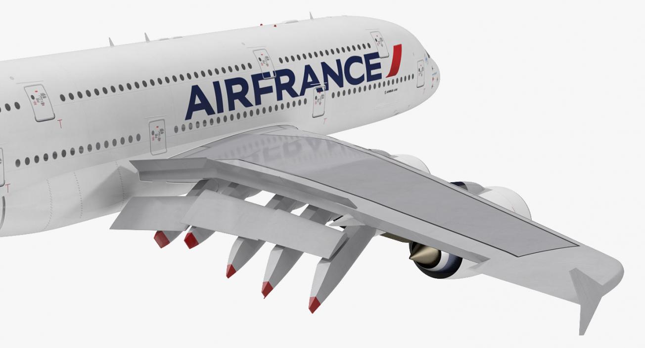 Airbus A380-1000 Air France Rigged 3D model