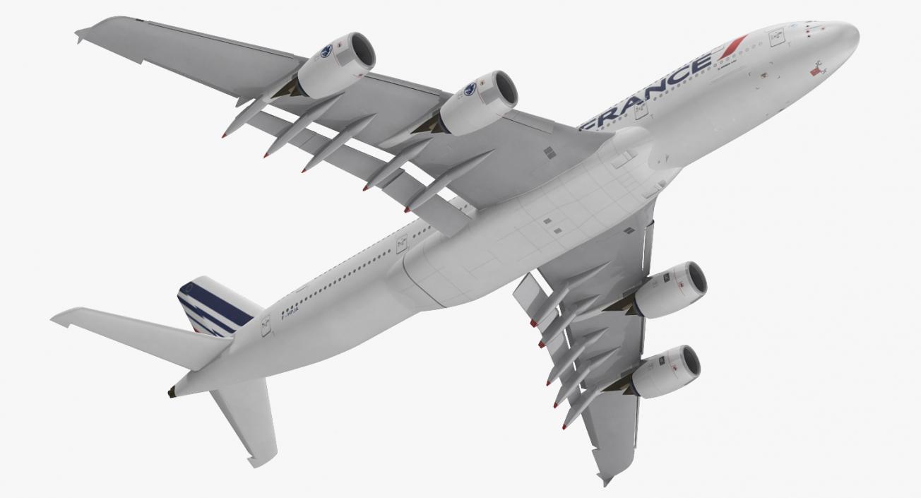 Airbus A380-1000 Air France Rigged 3D model