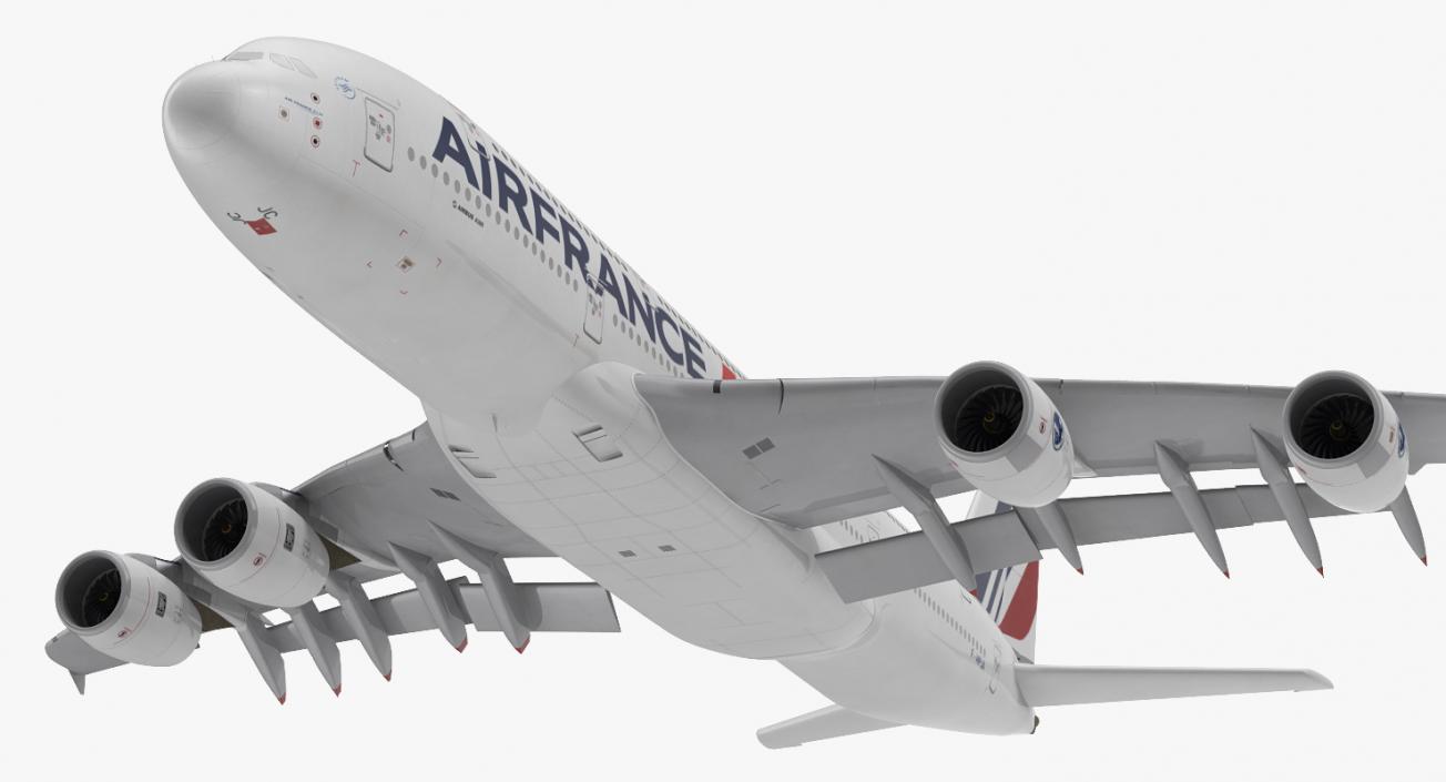 Airbus A380-1000 Air France Rigged 3D model