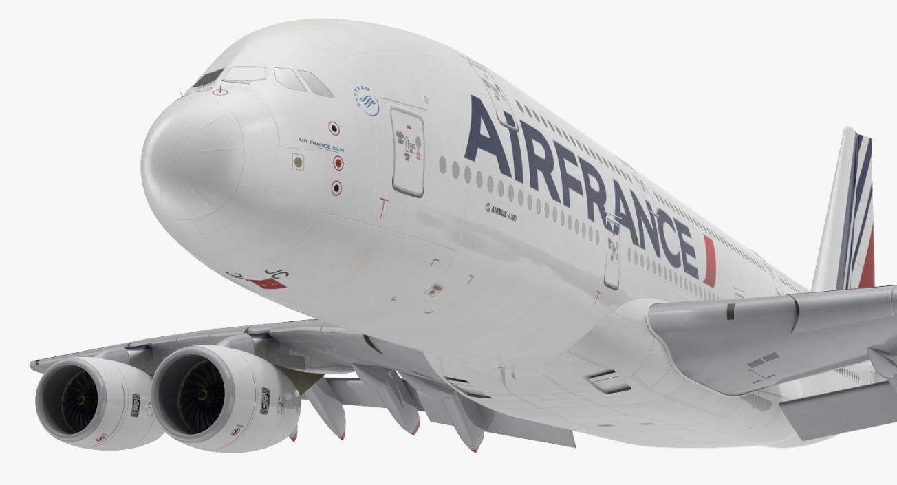 Airbus A380-1000 Air France Rigged 3D model