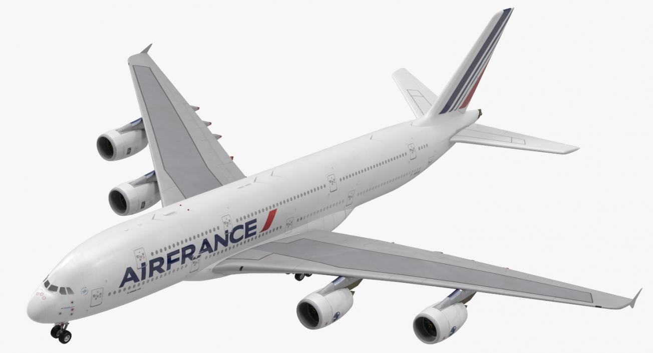 Airbus A380-1000 Air France Rigged 3D model