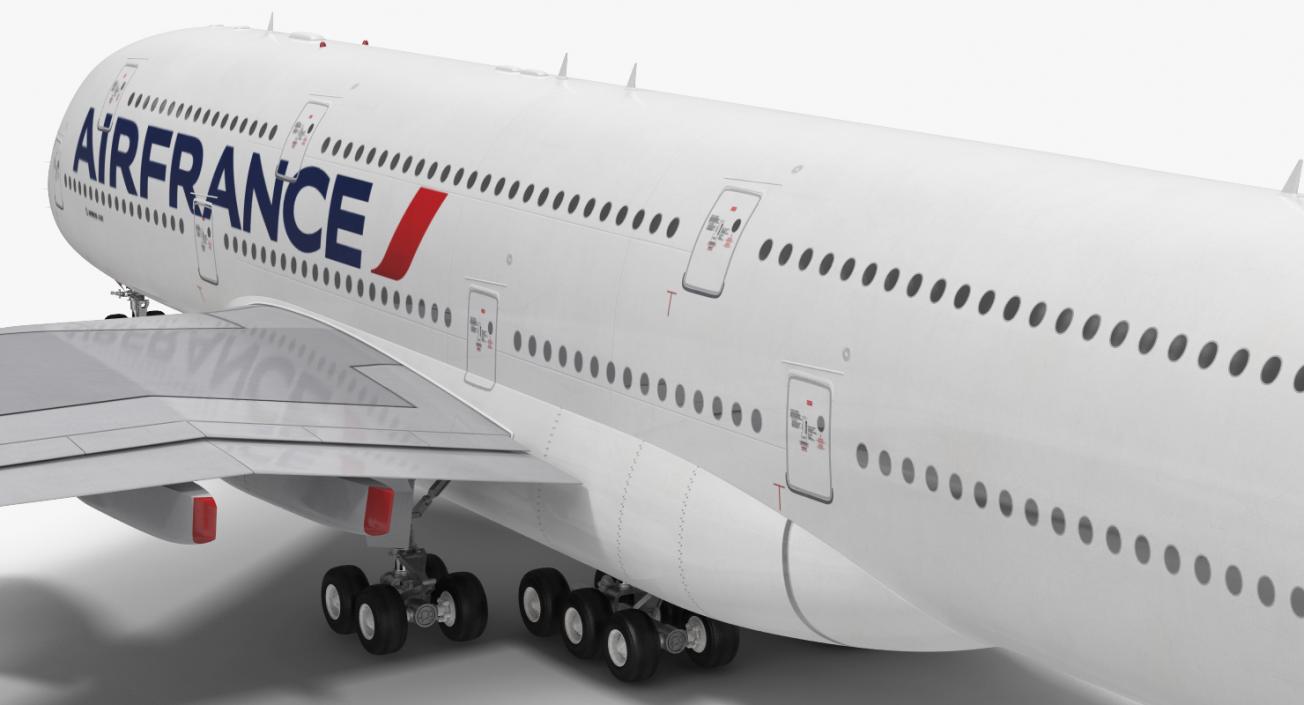 Airbus A380-1000 Air France Rigged 3D model