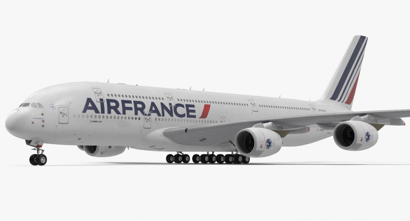 Airbus A380-1000 Air France Rigged 3D model