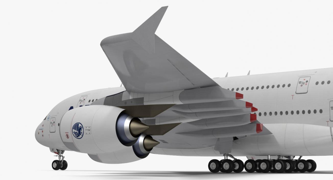 Airbus A380-1000 Air France Rigged 3D model