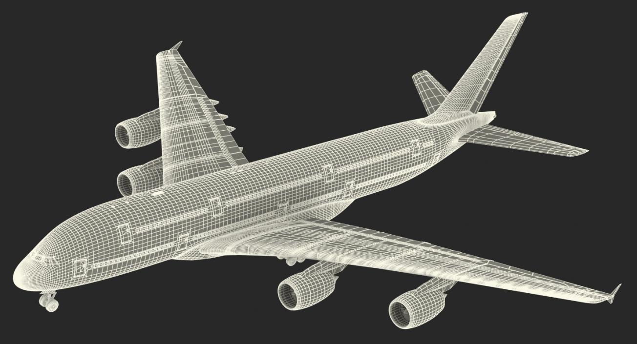 Airbus A380-1000 Air France Rigged 3D model