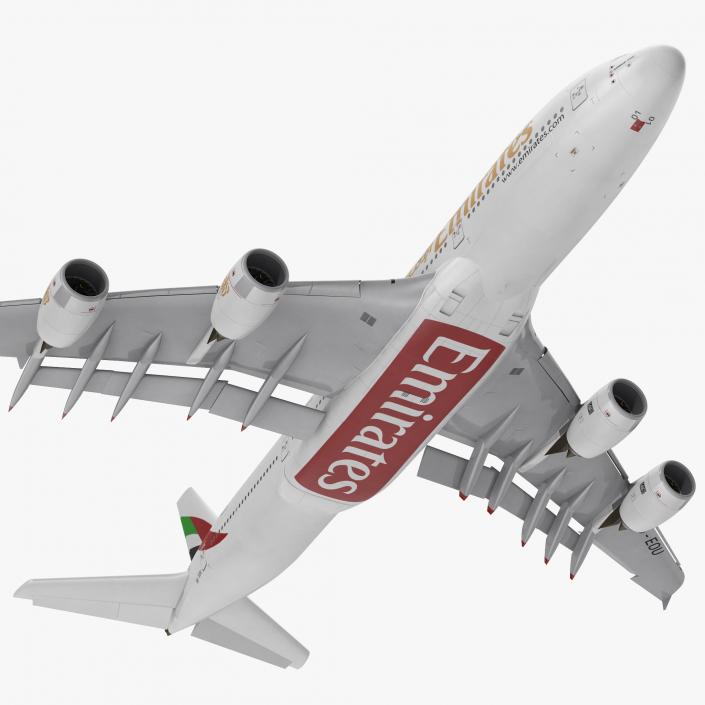 Airbus A380-1000 Emirates Rigged 3D