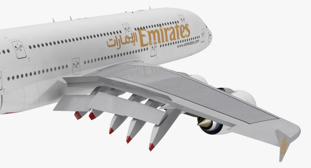 Airbus A380-1000 Emirates Rigged 3D