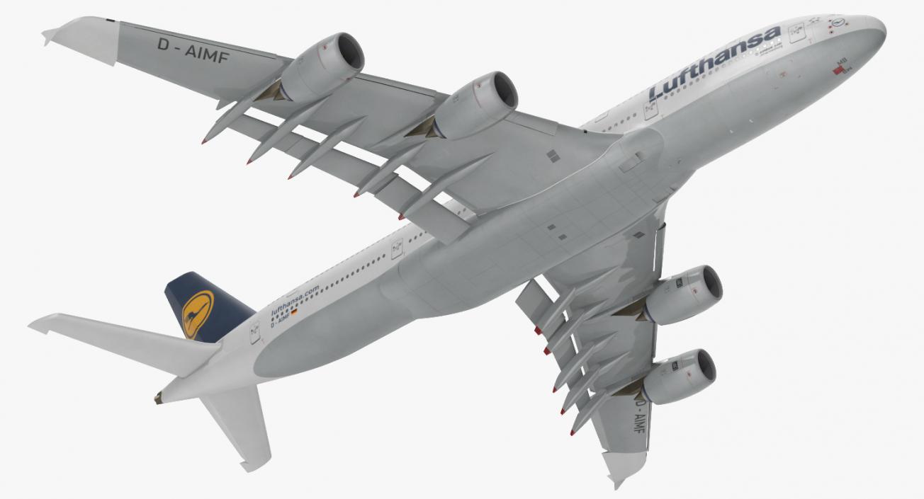 3D Airbus A380-1000 Lufthansa Rigged model