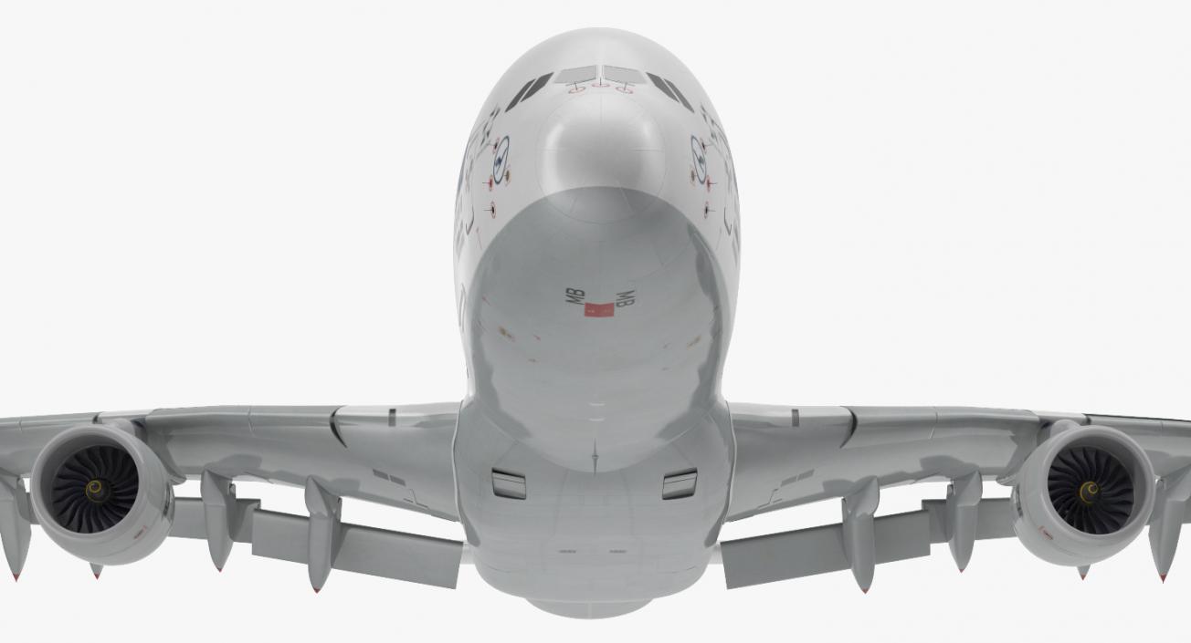 3D Airbus A380-1000 Lufthansa Rigged model