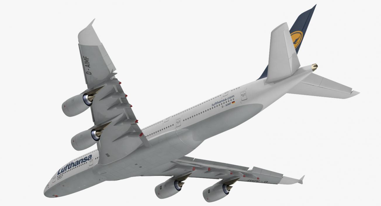 3D Airbus A380-1000 Lufthansa Rigged model