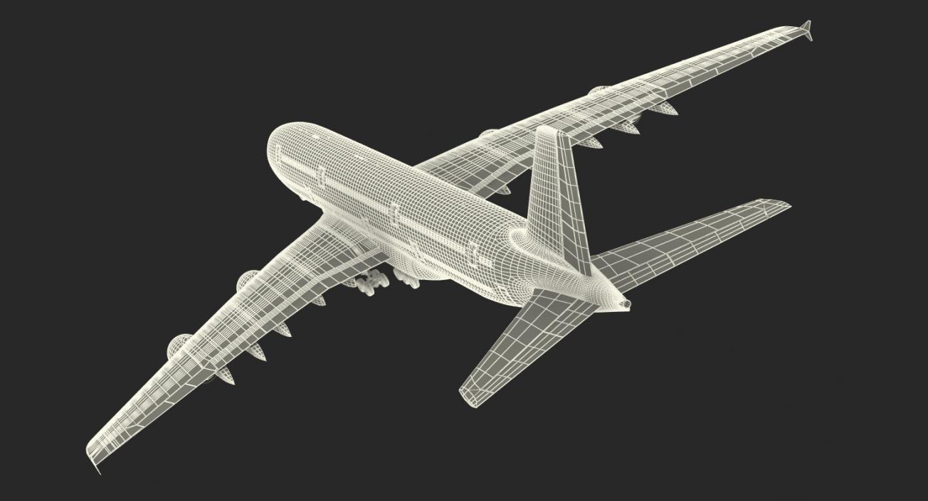 3D Airbus A380-1000 Lufthansa Rigged model