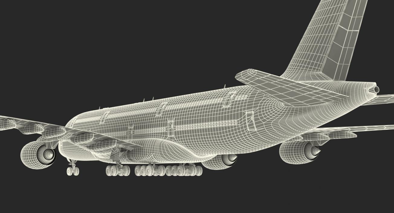 3D Airbus A380-1000 Lufthansa Rigged model