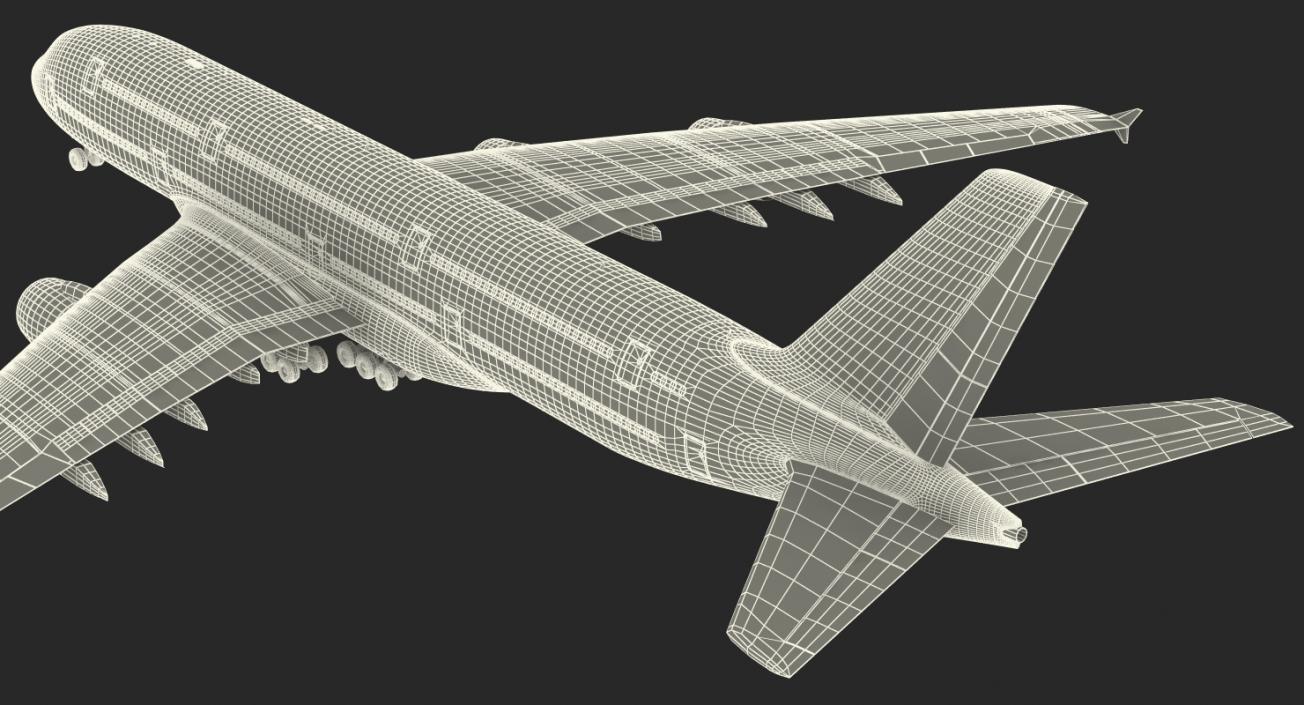 3D Airbus A380-1000 Lufthansa Rigged model