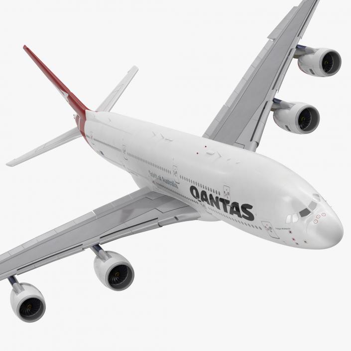 3D model Airbus A380-1000 Qantas Rigged