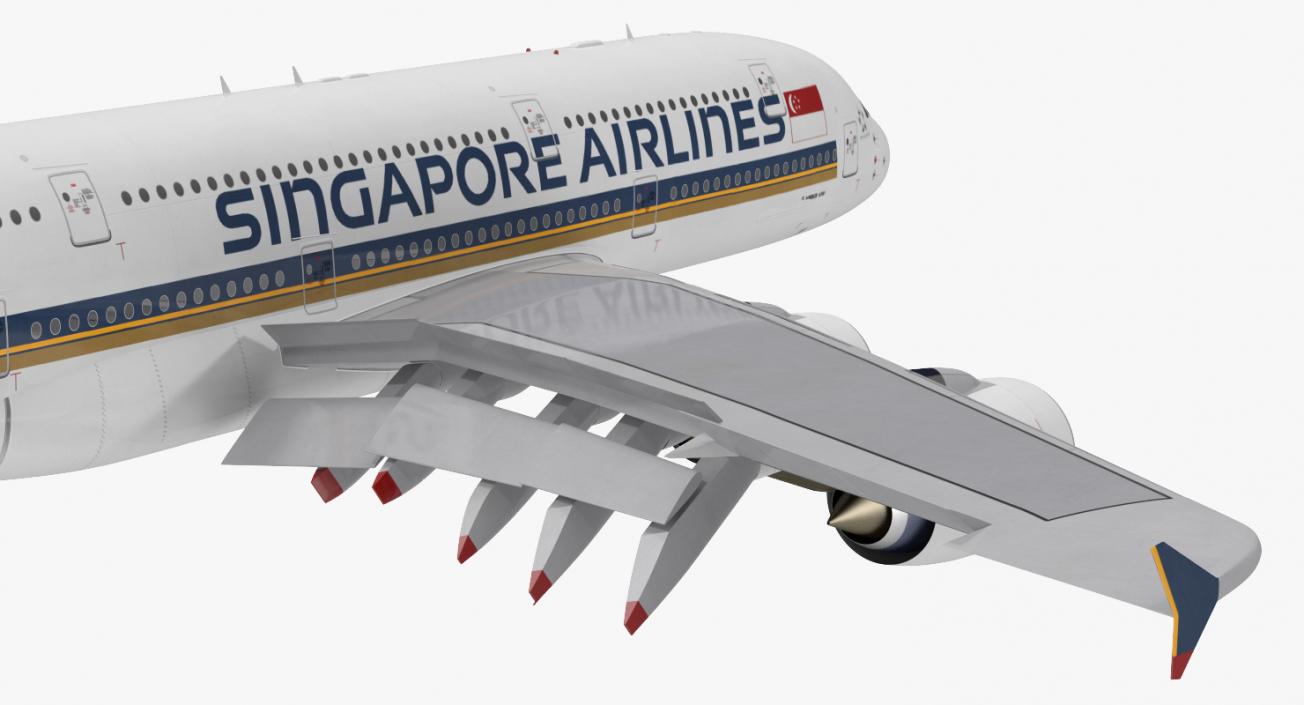 Airbus A380-1000 Singapore Airlines Rigged 3D