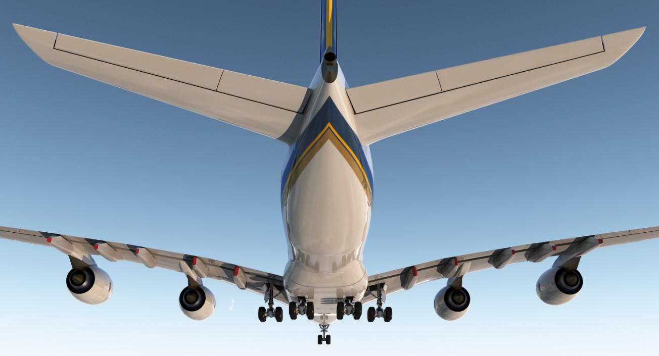 Airbus A380-1000 Singapore Airlines Rigged 3D