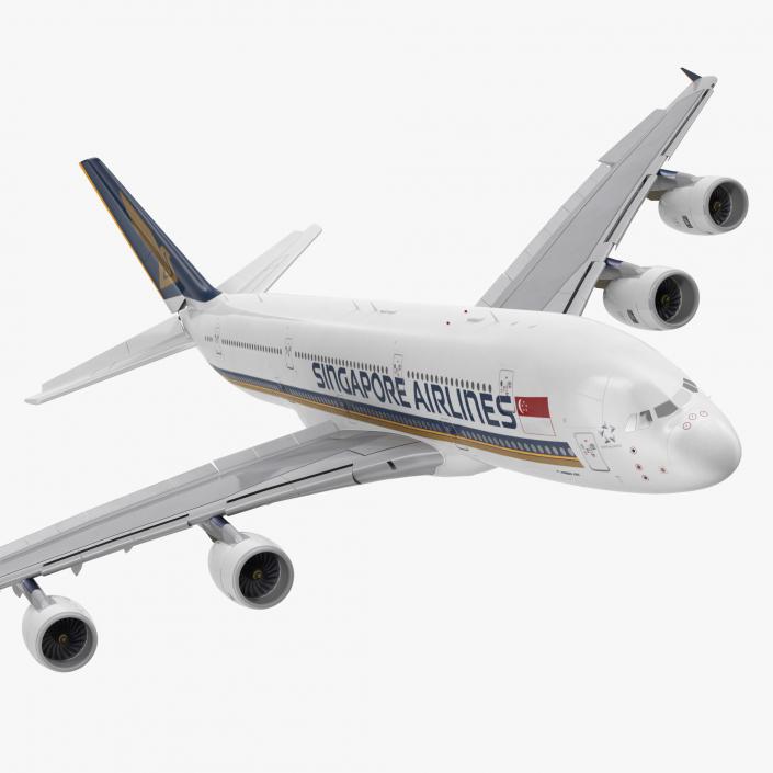 Airbus A380-1000 Singapore Airlines Rigged 3D